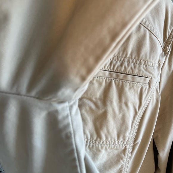 L.L. Bean Women's Beige Fitted Utility Jacket Pima Cotton Coat Medium Blazer - Picture 12 of 12